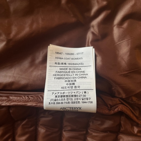 Arcteryx Yerba Goose Down Puffer Jacket Orange Full Zip - Picture 8 of 8